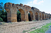 Roman aqueduct,Oudna,Tunisia
