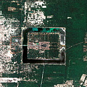 Angkor Wat temple,satellite photo