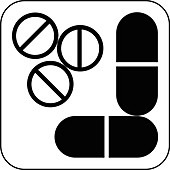 Medical drugs symbol,artwork