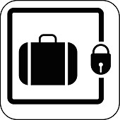 Left luggage symbol,artwork