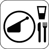 Non-vegetarian meal symbol,artwork