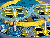 Wristwatch gears and cogs,artwork