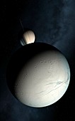 Saturn and Enceladus,artwork