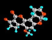 Aflatoxin,molecular model
