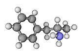 Amphetamine drug,molecular model