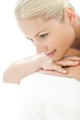 Woman relaxing at a spa