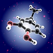 Dopamine,3D molecular model