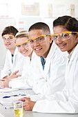 Pupils in a science lesson