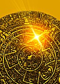 Aztec Sun Stone,artwork