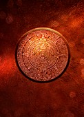 Aztec Sun Stone,artwork