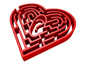 Heart Maze,computer artwork