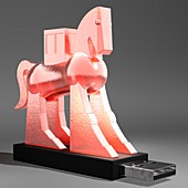 Trojan horse computer virus,artwork