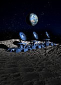 Lunar satellite array,artwork