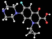 Ciprofloxacin drug molecule