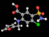 Furosemide drug molecule