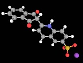 Quinoline yellow E104 molecule