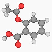 Aspirin drug molecule