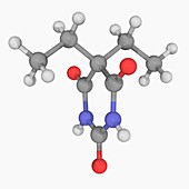 Barbital drug molecule