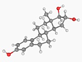 Estriol hormone molecule