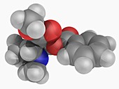 Cocaine drug molecule