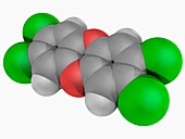 Dioxin TCDD molecule