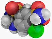 Hydrochlorothiazide drug molecule