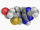 Vitamin B1 thiamine molecule