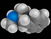 Methamphetamine drug molecule