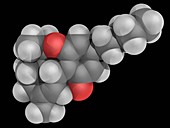 Tetrahydrocannabinol THC drug molecule