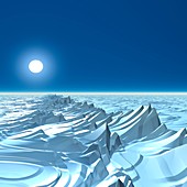 Icy alien planet,artwork