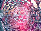 Buckyball in a nanotube,artwork