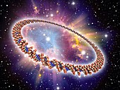 Circular DNA molecule,space artwork