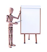 Doll with flipchart