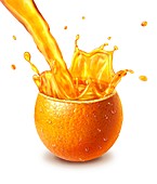 Orange juice,conceptual artwork