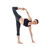 Woman practicing yoga