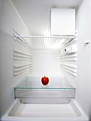 Apple in fridge