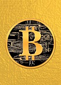 Bitcoin logo,artwork