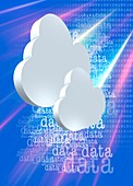 Cloud data ,conceptual artwork