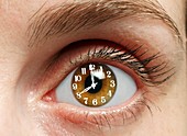 Eye with clock