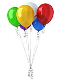 Coloured balloons,artwork