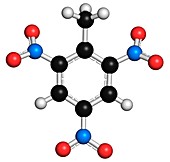 Trinitrotoluene high explosive molecule