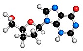 Didanosine HIV drug molecule