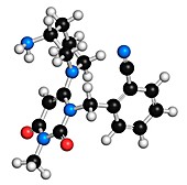 Alogliptin diabetes drug molecule