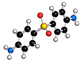 Dapsone antibacterial drug molecule