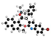 Bedaquiline tuberculosis drug molecule