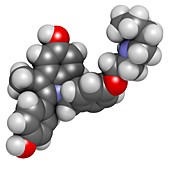 Bazedoxifene osteoporosis drug molecule