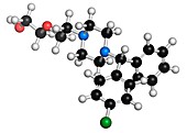 Hydroxyzine antihistamine drug molecule