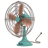 Antique fan,illustration