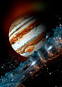 Spacecraft in Jupiter orbit,illustration