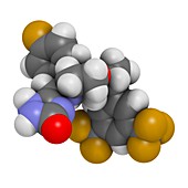 Aprepitant antiemetic drug molecule
